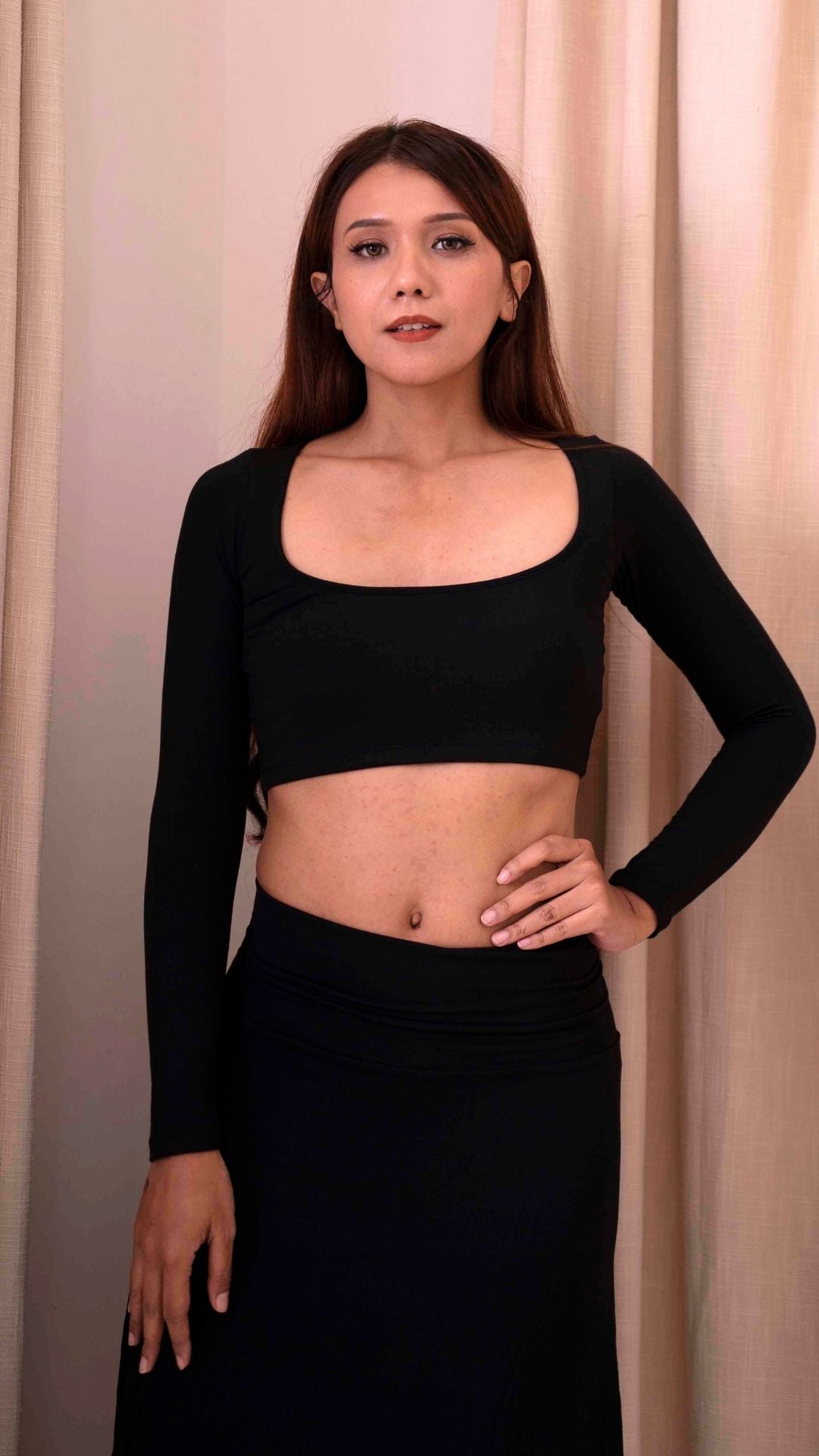 Dina Crop Top L/S